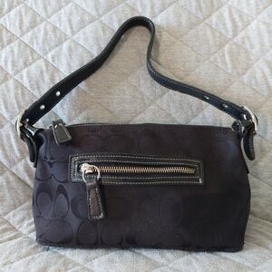 Classic Coach Black Signature Small Purse